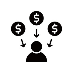 Income glyph icon