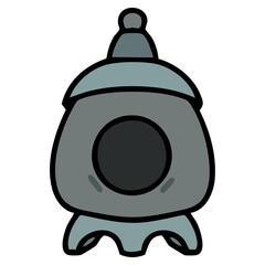 traditional japanese ishidoro stone shrine