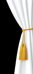 stage curtain, vector illustration, high resolution, white background details.