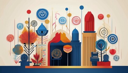 celebrating national authors day with creative abstract minimalist icons for literary enthusiasts