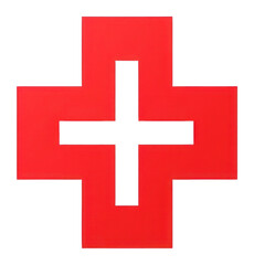 Obraz premium PNG Hospital cross logo symbol white.
