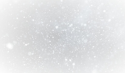 Obraz premium Winter snowflake background PNG with matte falling particles wide angle view for festive digital projects and designs