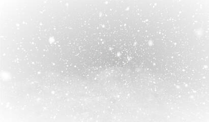 Winter snowflake background PNG with matte falling particles wide angle view for festive digital projects and designs