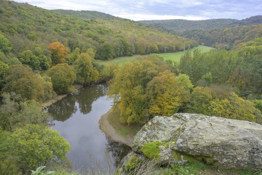 View Umlaufberg on the Thaya river, Hardegg, Lower Austria, Austria