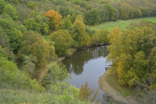 View Umlaufberg on the Thaya river, Hardegg, Lower Austria, Austria