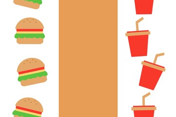 fast food background posters minimalist design