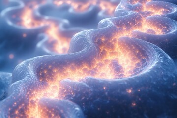 Glowing orange and yellow spheres in a close-up shot.