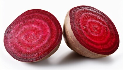 Two Slice Of Beetroot Isolated