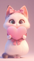 Fototapeta premium Anime cute cat