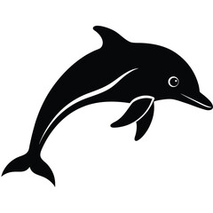 dolphin vector icon on white background