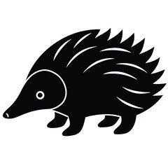 echidna vector icon on white background