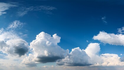 Panorama Sky With Beautiful Cumulus