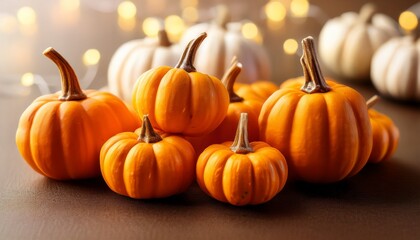 Miniature Pumpkin Celebration Tiny Gourds For Autumn Decor And Halloween Thanksgiving Cheer