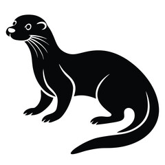 otter vector icon on white background