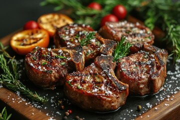 A plate overflowing with juicy, sizzling steaks.