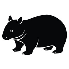 wombat vector icon on white background