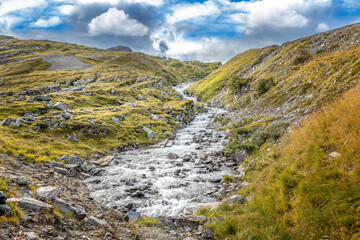 A wild creek in the wilderness of Norway