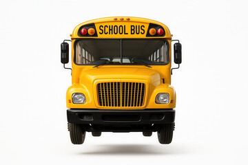 Cheerful yellow school bus inviting kids for a joyful ride.