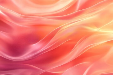 Obraz premium Abstract fluid wave pattern in soft pink and orange tones with smooth texture