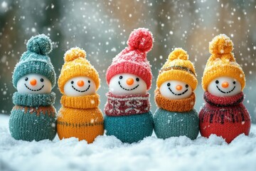 Snowman family in HD wallpapers.