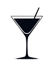 cocktail, drink, glass, alcohol, martini, beverage, isolated, blue, white, cold, bar, party, red, vodka, juice, liquor, liquid, ice, olive, a