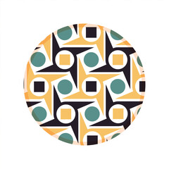 Abstract shapes geometric motif basic linear pattern continuous background. Template geometrical style fabric design. Colorful shuriken repeat seamless pattern design. seamless pattern. Copy space.