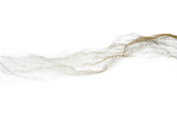 Abstract flowing particle wave of light and energy isolated on transparent background