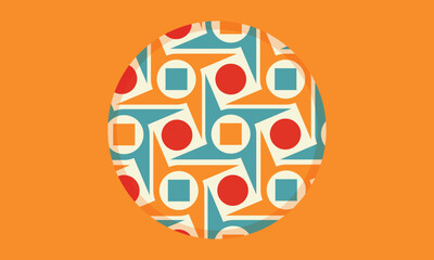 Abstract shapes geometric motif basic linear pattern continuous background. Template geometrical style fabric design. Colorful shuriken repeat seamless pattern design. seamless pattern. Copy space.