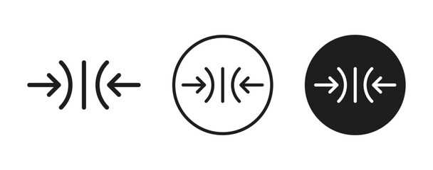 Elasticity icon representing flexibility, adaptability, or compression, commonly used in applications related to physics, engineering, or material properties