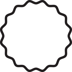 Starburst sticker outline icon. Black starburst label shape for promo, sale, price offer badge isolated on transparent background. Special offer price tag, promotional label vector illustration.