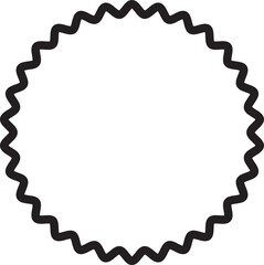 Starburst sticker outline icon. Black starburst label shape for promo, sale, price offer badge isolated on transparent background. Special offer price tag, promotional label vector illustration.