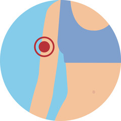 Arm Muscle Pain Point Illustration