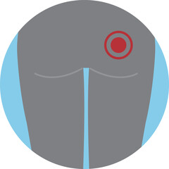 Glute Muscle Pain Point Illustration