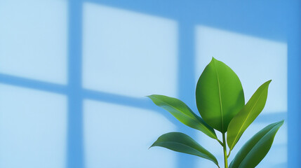 Light and Shadow, Silhouette of plants against frosted glass, creating a serene and artistic atmosphere for visual projects.
