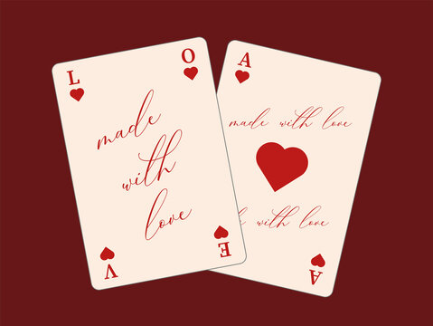 Love Playing Cards - Made With Love - Red Cards