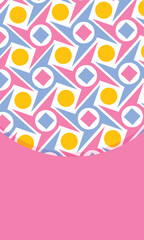 Abstract shapes geometric motif basic linear pattern continuous background. Modern geometrical style fabric design. Colorful shuriken repeat seamless pattern design. seamless pattern.