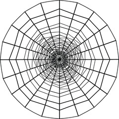 Obraz premium Illustration of geometric spiral web ornament, traditional Aomori inspired motif with symbolic protection, premium decorative design for branding and digital print