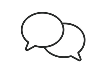 Fototapeta premium Speech bubble icon vector. Symbol of chatting, comment, message. Dialogue, communication, conversation concept. Trendy flat line style for website design, logo, app, UI isolated.