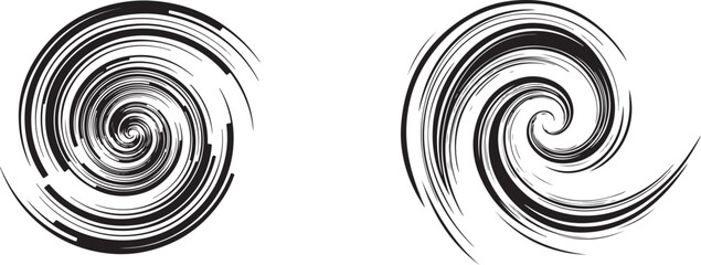 Abstract Swirl Design in Black and White