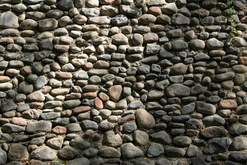 wall made of natural rendered stone