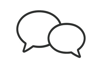 Speech bubble icon symbol, chatting and comment message icon, trendy flat line style vector for web design, logo, app, UI, conversation, communication symbol