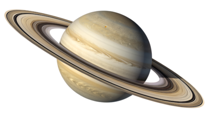 Planet Saturn, famous for its stunning and iconic ring system