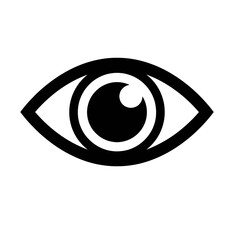 Eye icon isolated on transparent background