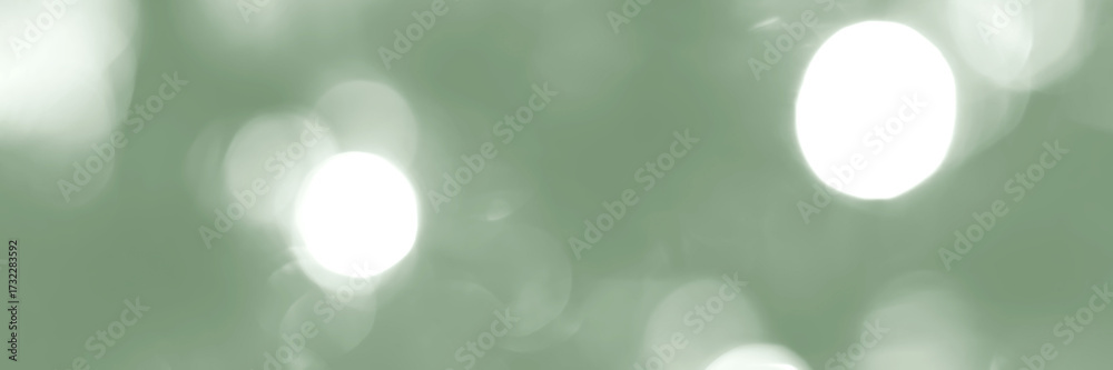 Wall mural blurred lights, green background, banner texture. abstract bokeh with soft light header. wide screen
