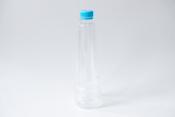 Plastic water bottle isolated on white background
