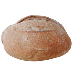 loaf of bread isolated on white