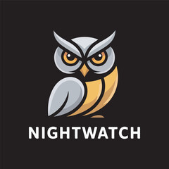 owl on a black background