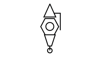 Geometric Landmark: A minimalist geometric design representing a modern urban icon. This captivating image merges simplicity with artistic expression.