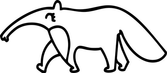 a brazilian giant anteater walking