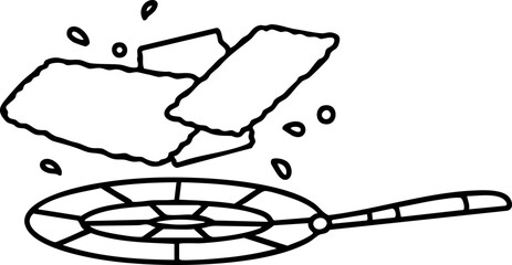 frying up some brazilian pastels